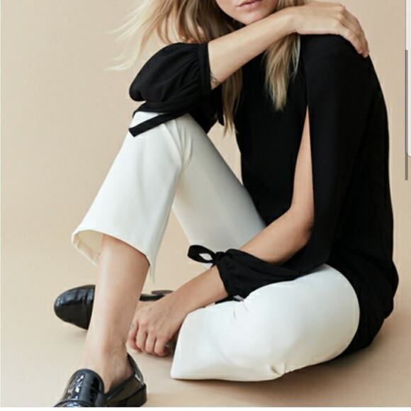 Haney Black Shift Dress with Cut Out Sleeves - Picture 3 of 9